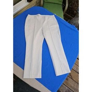 Chicos The Ultimate Fit Pants Refined Lindy Side Zip Cream Ivory 3 Petite 16 NEW